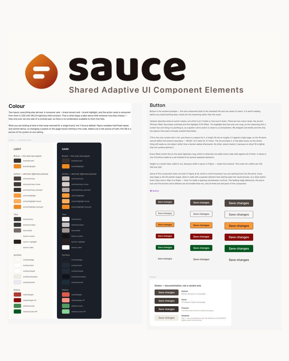 The SAUCE design system, and vsource.dev — a site I designed and built.